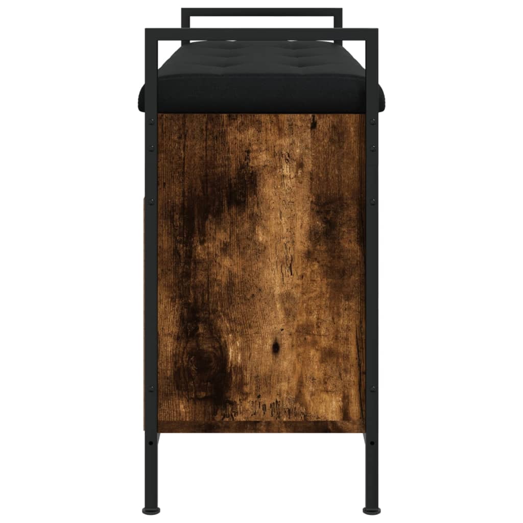 vidaXL Bancă de pantofi, stejar fumuriu 85,5x32x57,5 cm lemn prelucrat