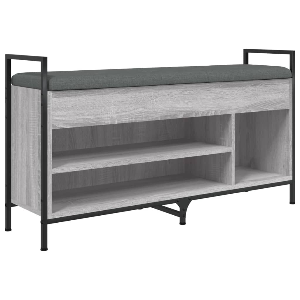 vidaXL Bancă de pantofi, gri sonoma, 105,5x32x57,5 cm, lemn prelucrat vidaXL Bancă de pantofi, gri sonoma, 105,5x32x57,5 cm, lemn prelucrat