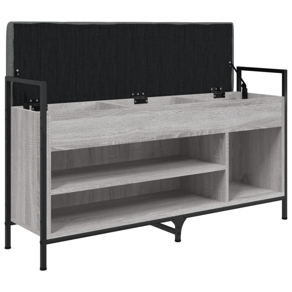 vidaXL Bancă de pantofi, gri sonoma, 105,5x32x57,5 cm, lemn prelucrat vidaXL Bancă de pantofi, gri sonoma, 105,5x32x57,5 cm, lemn prelucrat