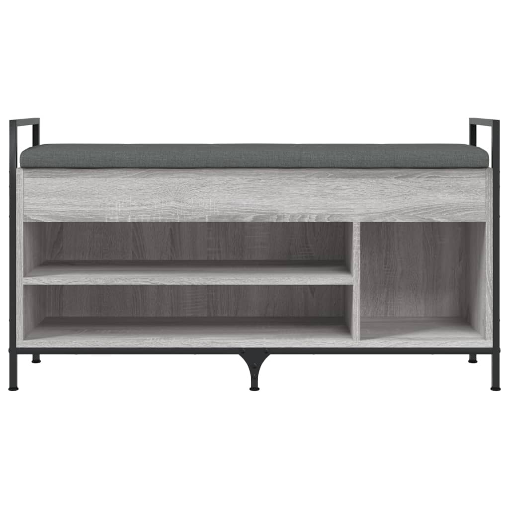 vidaXL Bancă de pantofi, gri sonoma, 105,5x32x57,5 cm, lemn prelucrat vidaXL Bancă de pantofi, gri sonoma, 105,5x32x57,5 cm, lemn prelucrat