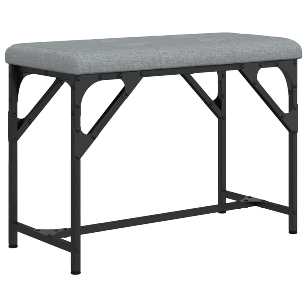 vidaXL Bancă de bucătărie, gri deschis, 62x32x45 cm, oțel și textil vidaXL Bancă de bucătărie, gri deschis, 62x32x45 cm, oțel și textil