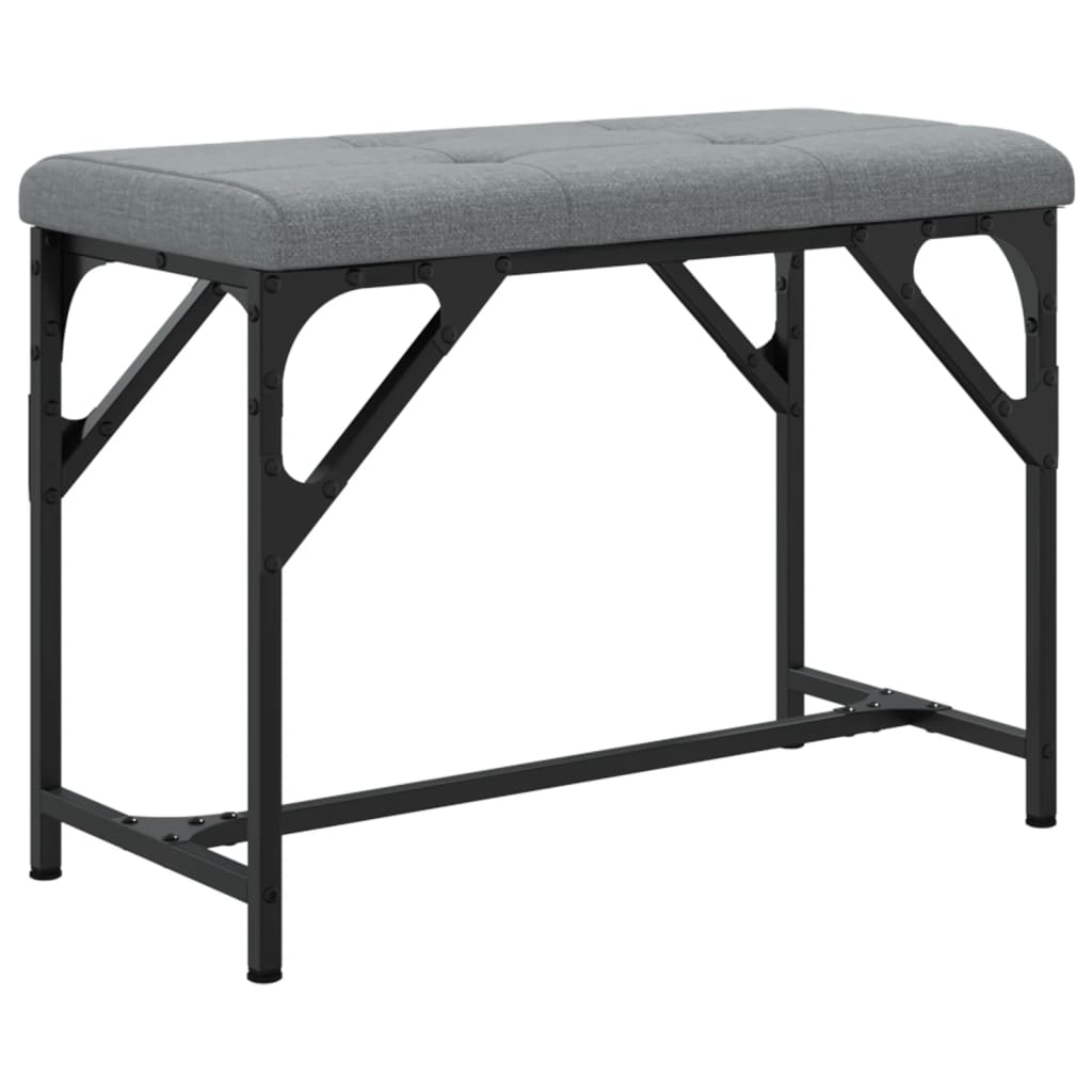 vidaXL Bancă de bucătărie, gri deschis, 62x32x45 cm, oțel și textil vidaXL Bancă de bucătărie, gri deschis, 62x32x45 cm, oțel și textil