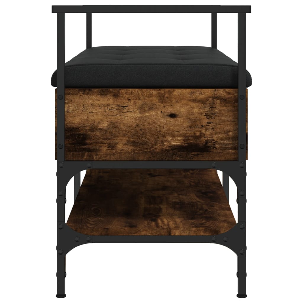 vidaXL Bancă de pantofi, stejar fumuriu 85,5x42x57,5 cm lemn prelucrat