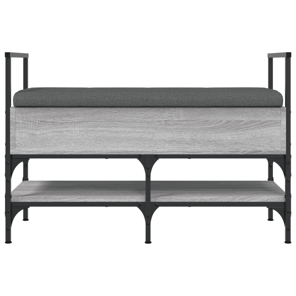 vidaXL Bancă de pantofi, gri sonoma, 85,5x42x57,5 cm, lemn prelucrat