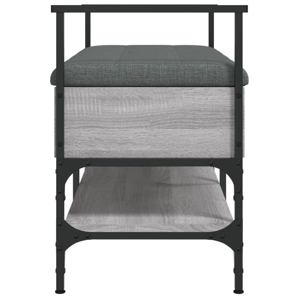 vidaXL Bancă de pantofi, gri sonoma, 85,5x42x57,5 cm, lemn prelucrat