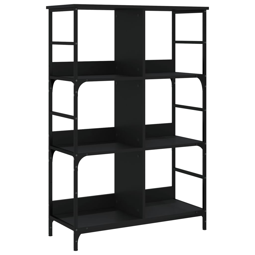 vidaXL Bibliotecă, negru, 78,5x33x117,5 cm, lemn prelucrat vidaXL Bibliotecă, negru, 78,5x33x117,5 cm, lemn prelucrat