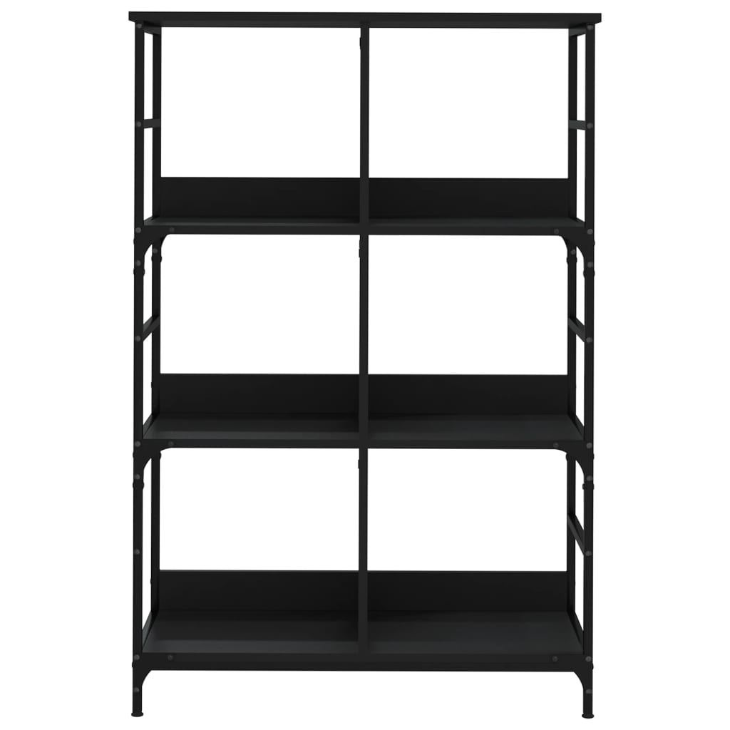 vidaXL Bibliotecă, negru, 78,5x33x117,5 cm, lemn prelucrat vidaXL Bibliotecă, negru, 78,5x33x117,5 cm, lemn prelucrat