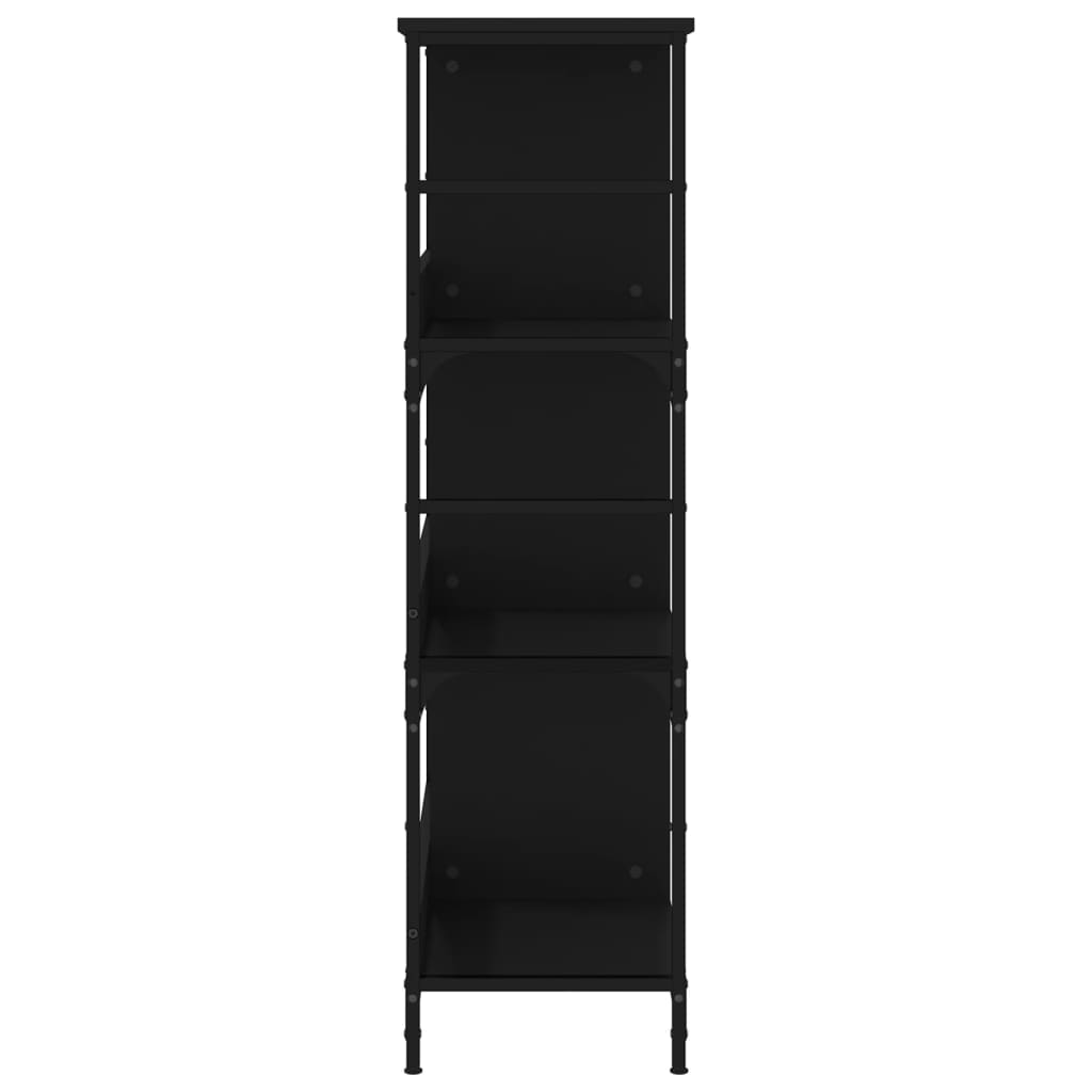 vidaXL Bibliotecă, negru, 78,5x33x117,5 cm, lemn prelucrat vidaXL Bibliotecă, negru, 78,5x33x117,5 cm, lemn prelucrat