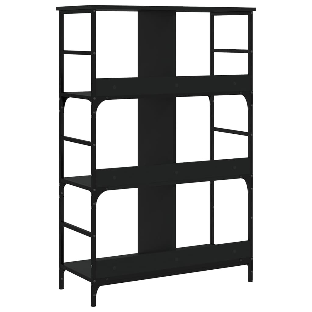 vidaXL Bibliotecă, negru, 78,5x33x117,5 cm, lemn prelucrat vidaXL Bibliotecă, negru, 78,5x33x117,5 cm, lemn prelucrat