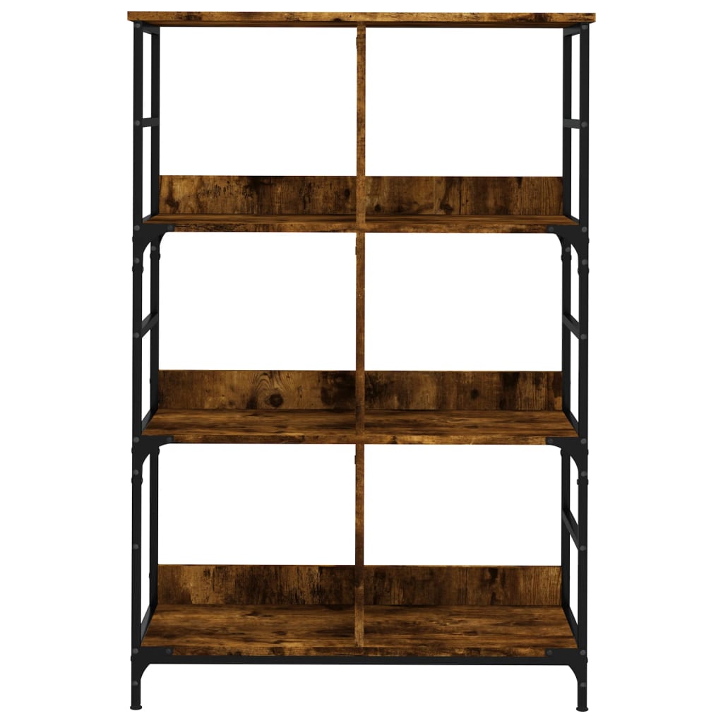 vidaXL Bibliotecă, stejar fumuriu, 78,5x33x117,5 cm, lemn prelucrat vidaXL Bibliotecă, stejar fumuriu, 78,5x33x117,5 cm, lemn prelucrat