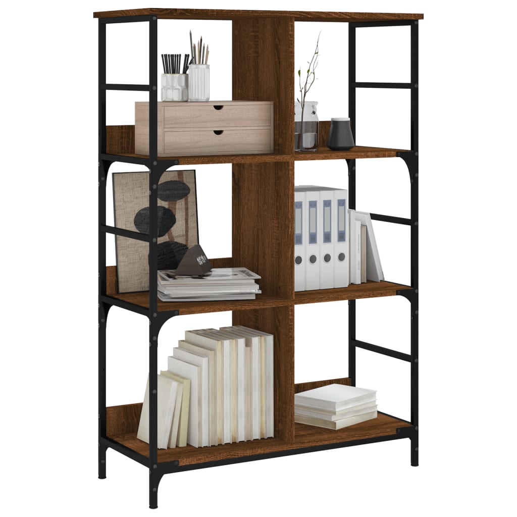 vidaXL Bibliotecă, stejar maro, 78,5x33x117,5 cm, lemn prelucrat vidaXL Bibliotecă, stejar maro, 78,5x33x117,5 cm, lemn prelucrat