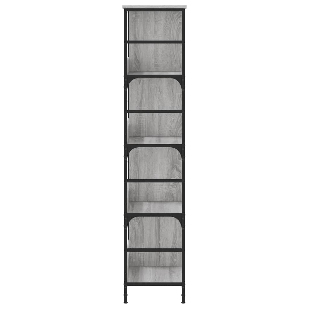 vidaXL Raft de cărți, gri sonoma, 78,5x33x153 cm, lemn prelucrat vidaXL Raft de cărți, gri sonoma, 78,5x33x153 cm, lemn prelucrat