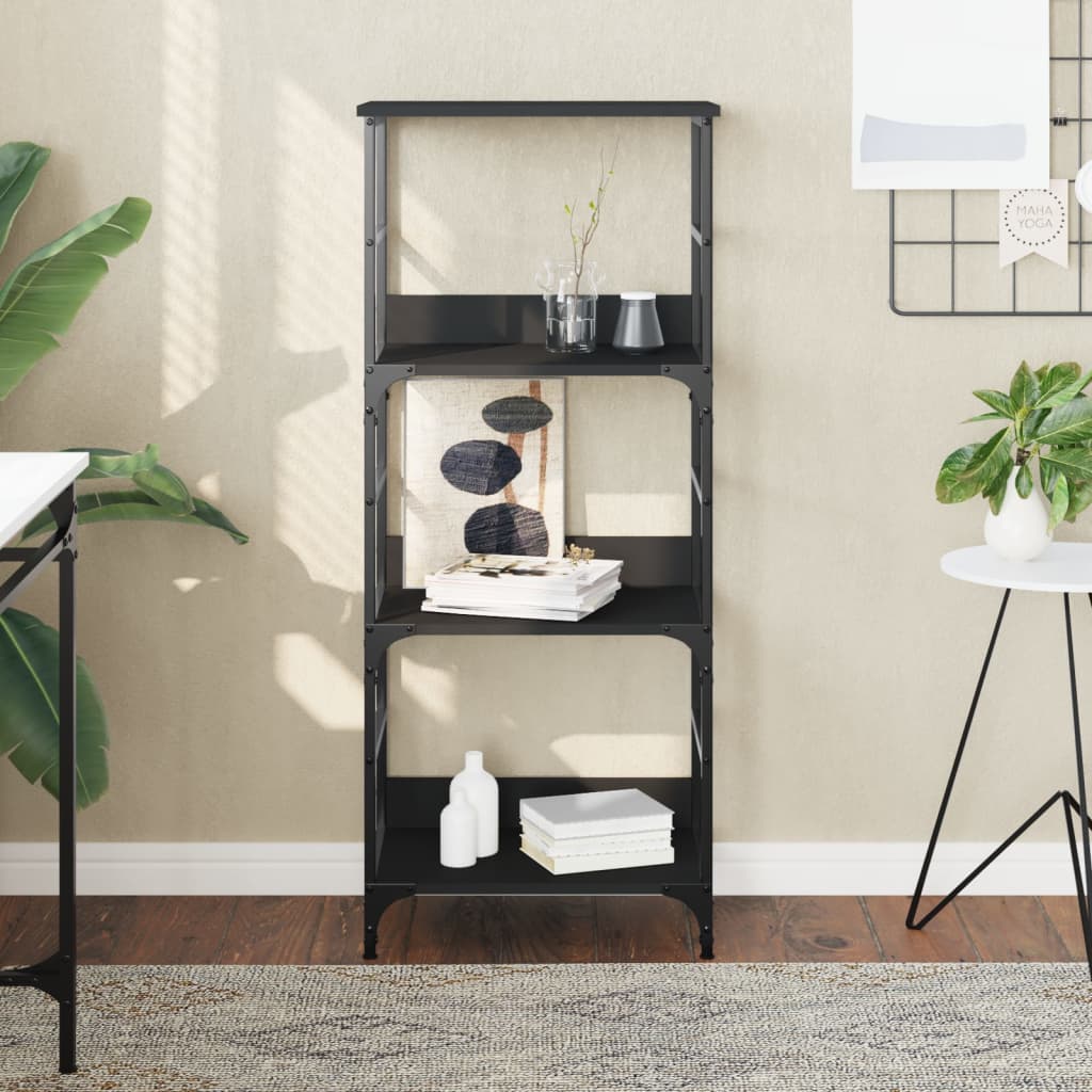 vidaXL Bibliotecă, negru, 50x33x117,5 cm, lemn prelucrat vidaXL Bibliotecă, negru, 50x33x117,5 cm, lemn prelucrat
