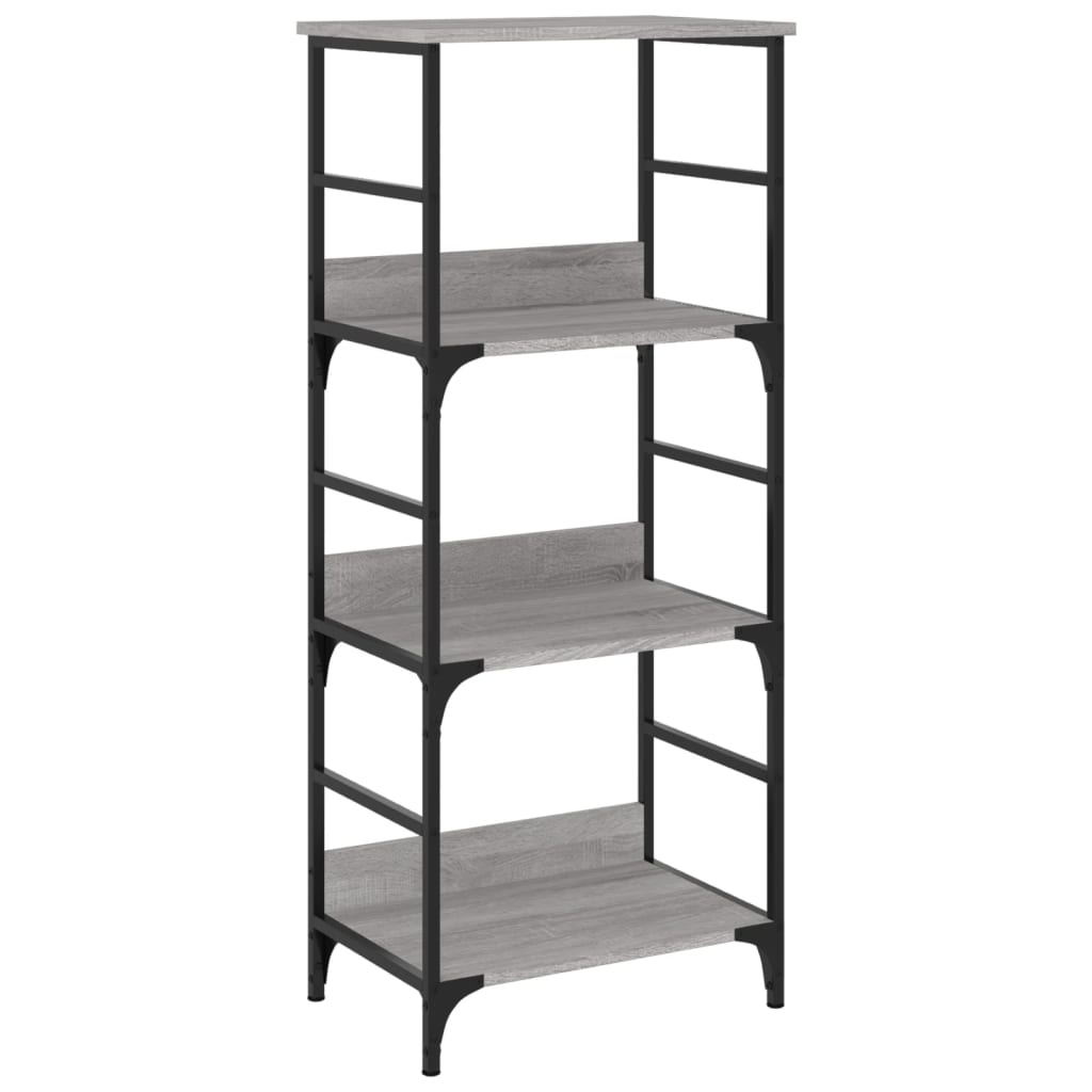 vidaXL Raft de cărți gri sonoma 50x33x117,5 cm lemn prelucrat