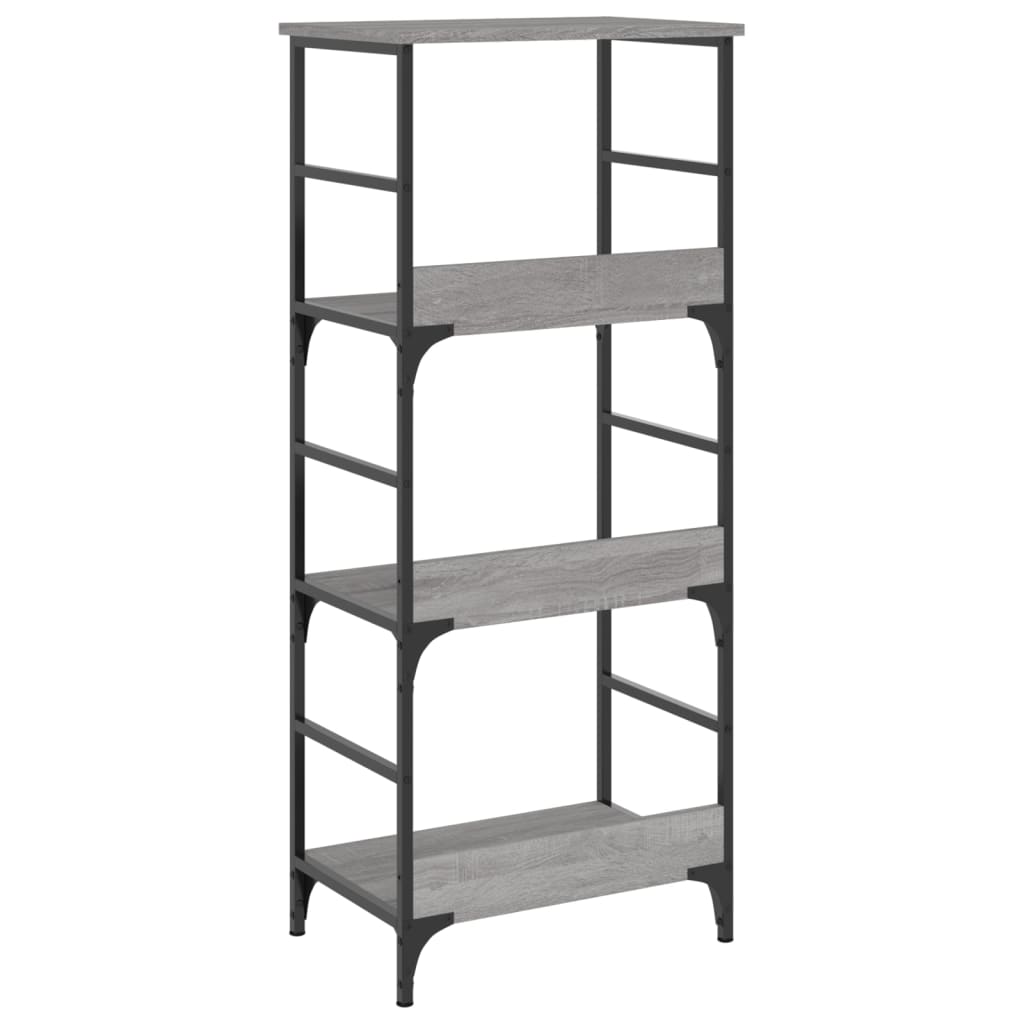 vidaXL Raft de cărți gri sonoma 50x33x117,5 cm lemn prelucrat