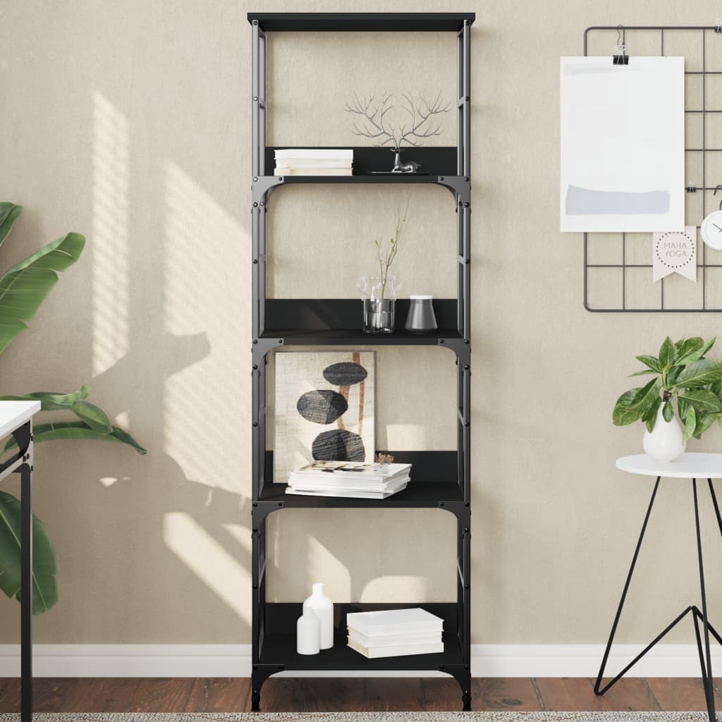 vidaXL Bibliotecă, negru, 50x33x153 cm, lemn prelucrat vidaXL Bibliotecă, negru, 50x33x153 cm, lemn prelucrat