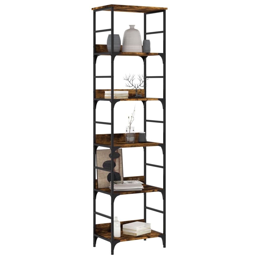 vidaXL Bibliotecă, stejar fumuriu, 50x33x188,5 cm, lemn prelucrat vidaXL Bibliotecă, stejar fumuriu, 50x33x188,5 cm, lemn prelucrat