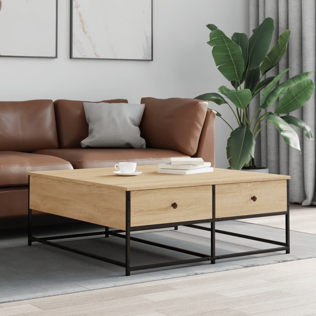 vidaXL Măsuță de cafea stejar sonoma 100x99x40 cm lemn prelucrat vidaXL Măsuță de cafea stejar sonoma 100x99x40 cm lemn prelucrat