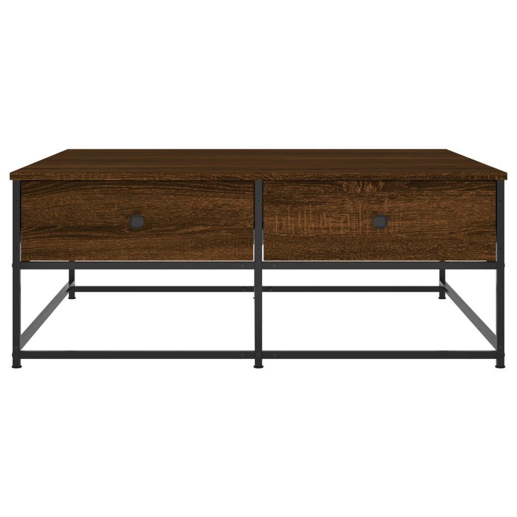 vidaXL Măsuță de cafea, stejar maro, 100x99x40 cm, lemn prelucrat vidaXL Măsuță de cafea, stejar maro, 100x99x40 cm, lemn prelucrat