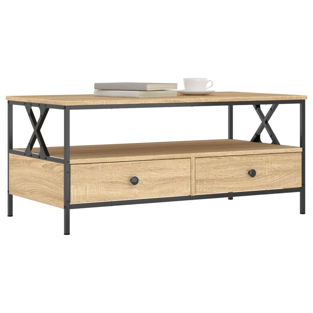 vidaXL Măsuță de cafea, stejar sonoma, 100x51x45 cm, lemn prelucrat vidaXL Măsuță de cafea, stejar sonoma, 100x51x45 cm, lemn prelucrat