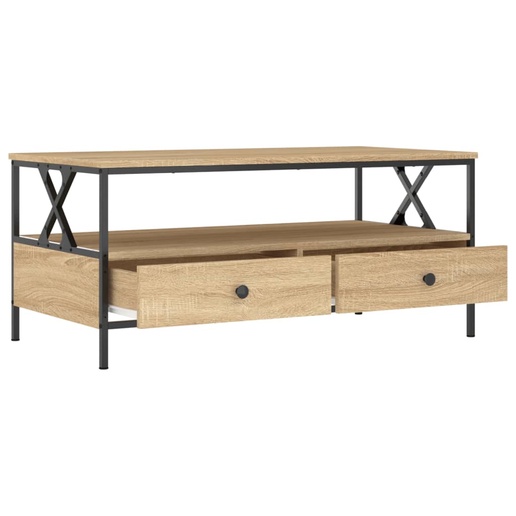 vidaXL Măsuță de cafea, stejar sonoma, 100x51x45 cm, lemn prelucrat vidaXL Măsuță de cafea, stejar sonoma, 100x51x45 cm, lemn prelucrat