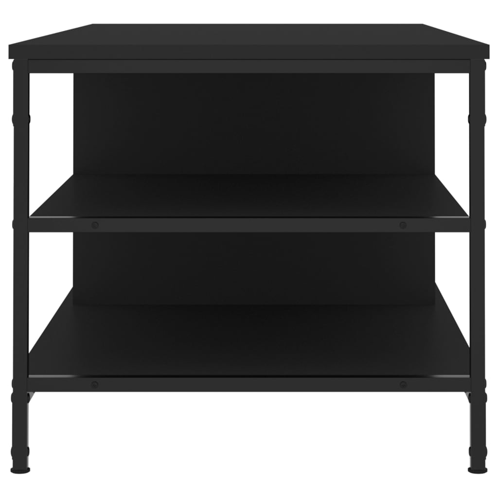 vidaXL Măsuță de cafea, negru, 100x50x45 cm, lemn prelucrat vidaXL Măsuță de cafea, negru, 100x50x45 cm, lemn prelucrat