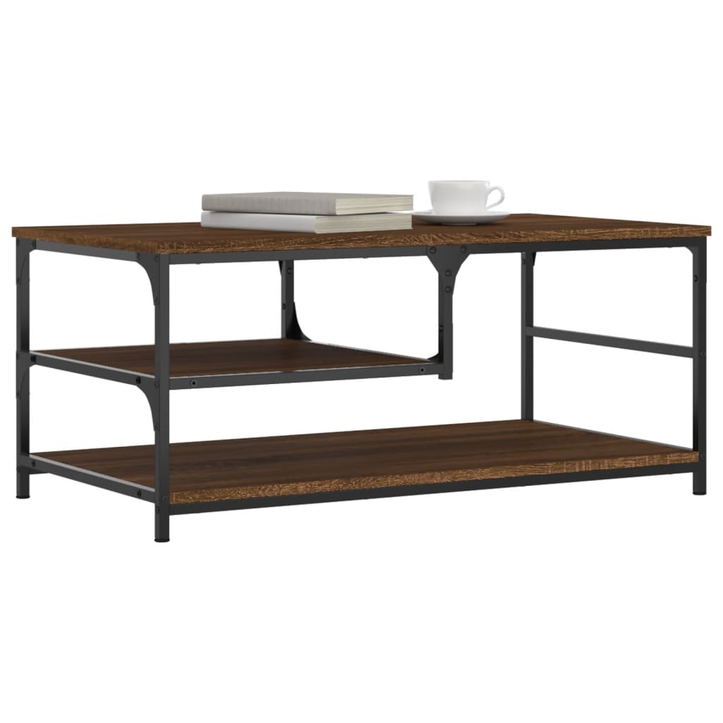 vidaXL Măsuță de cafea, stejar maro, 90x49x40 cm, lemn prelucrat vidaXL Măsuță de cafea, stejar maro, 90x49x40 cm, lemn prelucrat