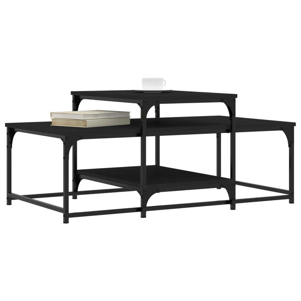 vidaXL Măsuță de cafea, negru, 102x60x45 cm, lemn prelucrat