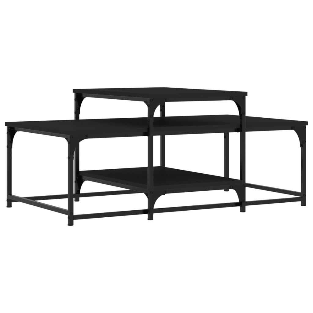 vidaXL Măsuță de cafea, negru, 102x60x45 cm, lemn prelucrat