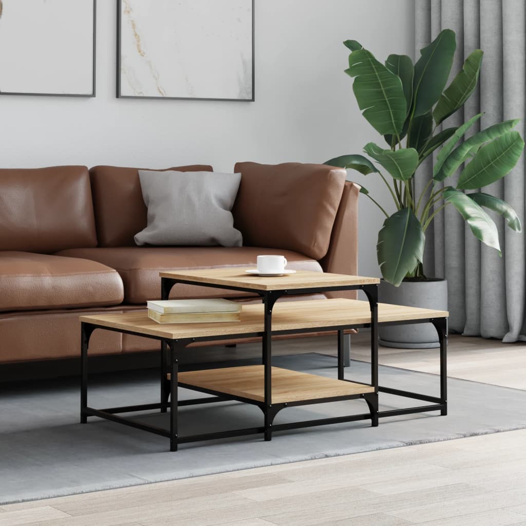 vidaXL Măsuță de cafea, stejar sonoma, 102x60x45 cm, lemn prelucrat vidaXL Măsuță de cafea, stejar sonoma, 102x60x45 cm, lemn prelucrat