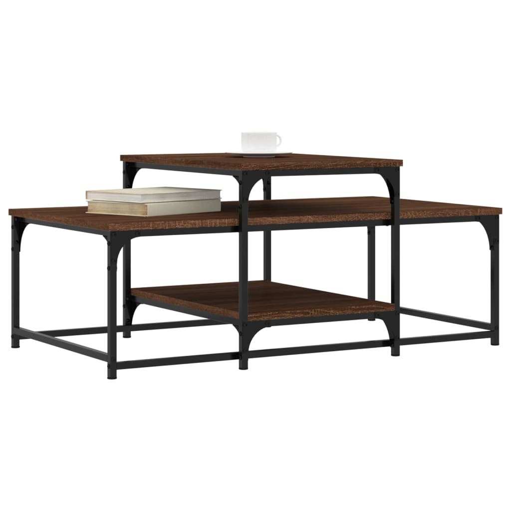 vidaXL Măsuță de cafea, stejar maro, 102x60x45 cm, lemn prelucrat vidaXL Măsuță de cafea, stejar maro, 102x60x45 cm, lemn prelucrat
