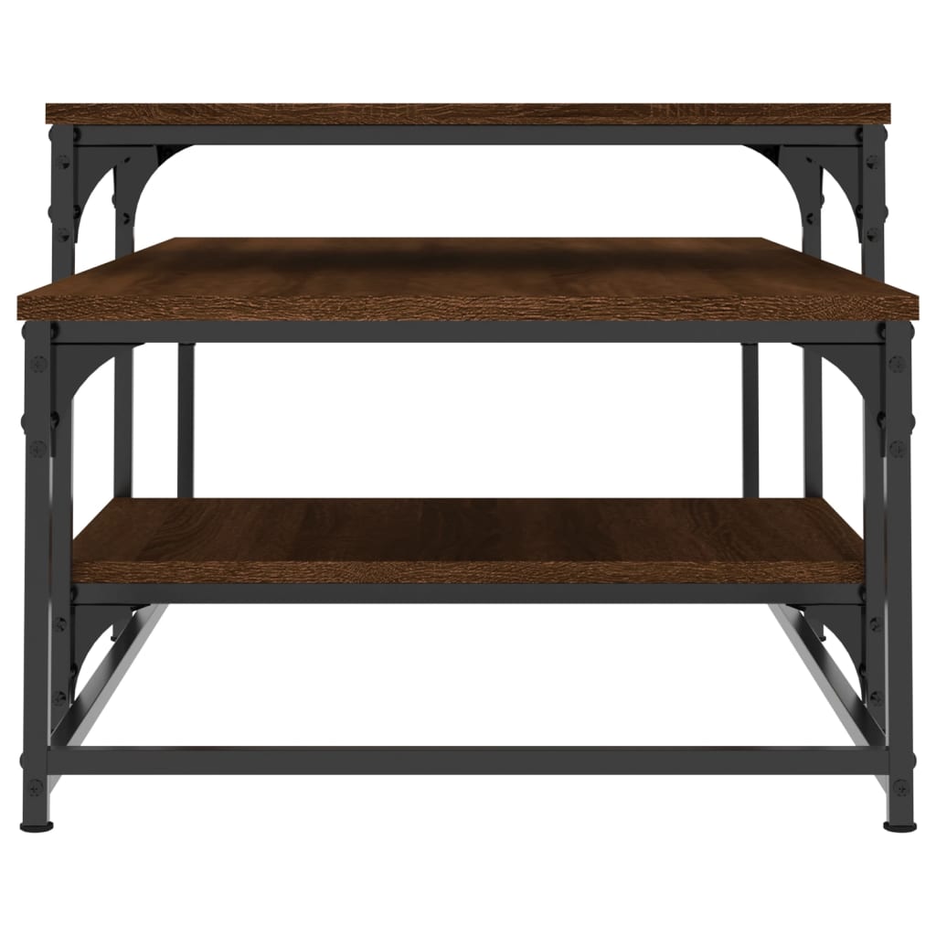 vidaXL Măsuță de cafea, stejar maro, 102x60x45 cm, lemn prelucrat vidaXL Măsuță de cafea, stejar maro, 102x60x45 cm, lemn prelucrat