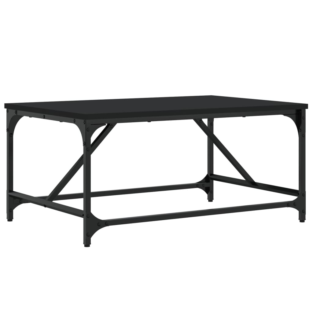 vidaXL Măsuță de cafea, negru, 75x50x35 cm, lemn compozit vidaXL Măsuță de cafea, negru, 75x50x35 cm, lemn compozit