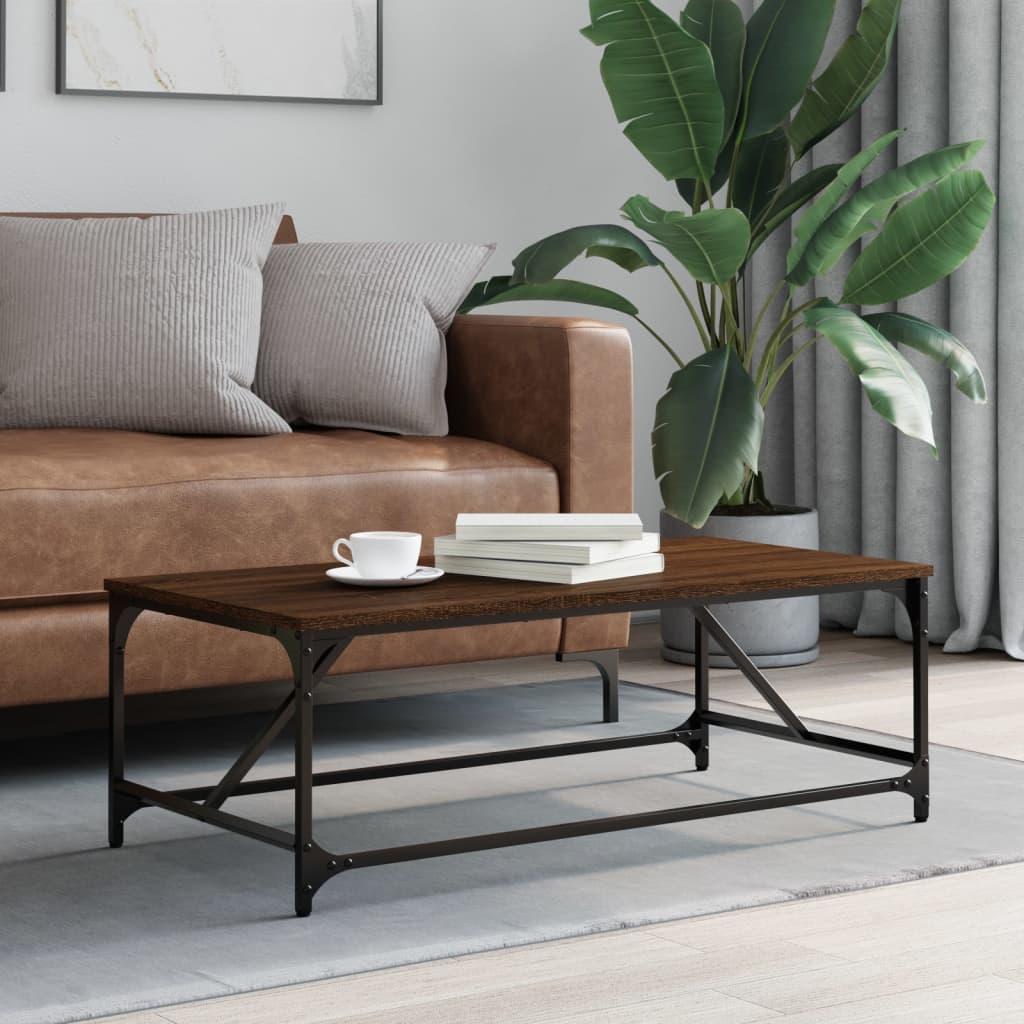 vidaXL Măsuță de cafea, stejar maro, 100x50x35 cm, lemn prelucrat vidaXL Măsuță de cafea, stejar maro, 100x50x35 cm, lemn prelucrat