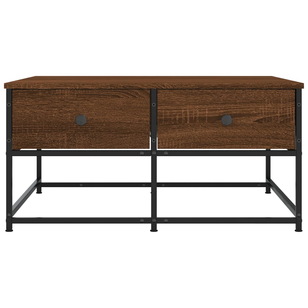 vidaXL Măsuță de cafea, stejar maro, 80x80x40 cm, lemn prelucrat vidaXL Măsuță de cafea, stejar maro, 80x80x40 cm, lemn prelucrat