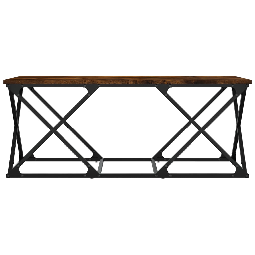 vidaXL Măsuță de cafea, stejar afumat, 100x49x40 cm, lemn prelucrat