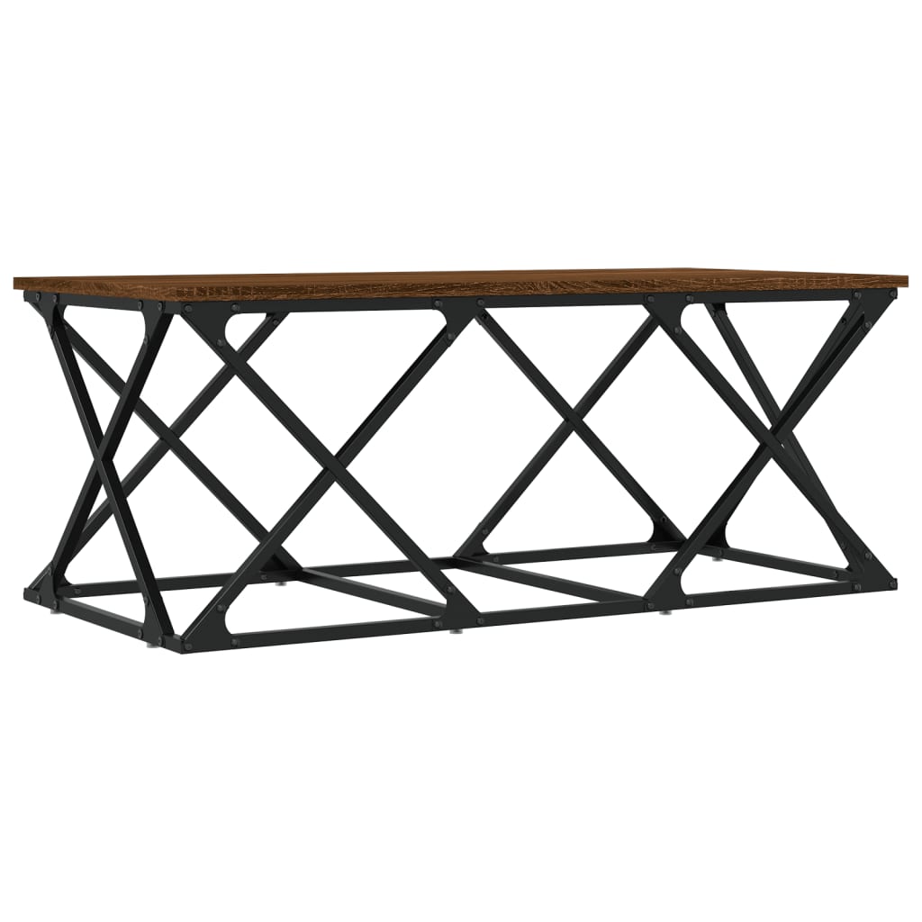 vidaXL Măsuță de cafea, stejar maro, 100x49x40 cm, lemn prelucrat vidaXL Măsuță de cafea, stejar maro, 100x49x40 cm, lemn prelucrat