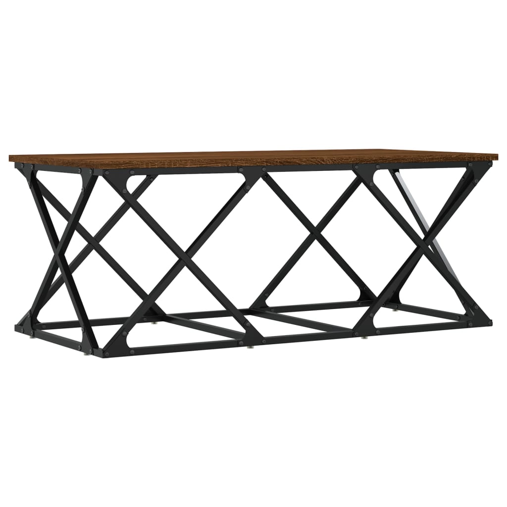 vidaXL Măsuță de cafea, stejar maro, 100x49x40 cm, lemn prelucrat vidaXL Măsuță de cafea, stejar maro, 100x49x40 cm, lemn prelucrat