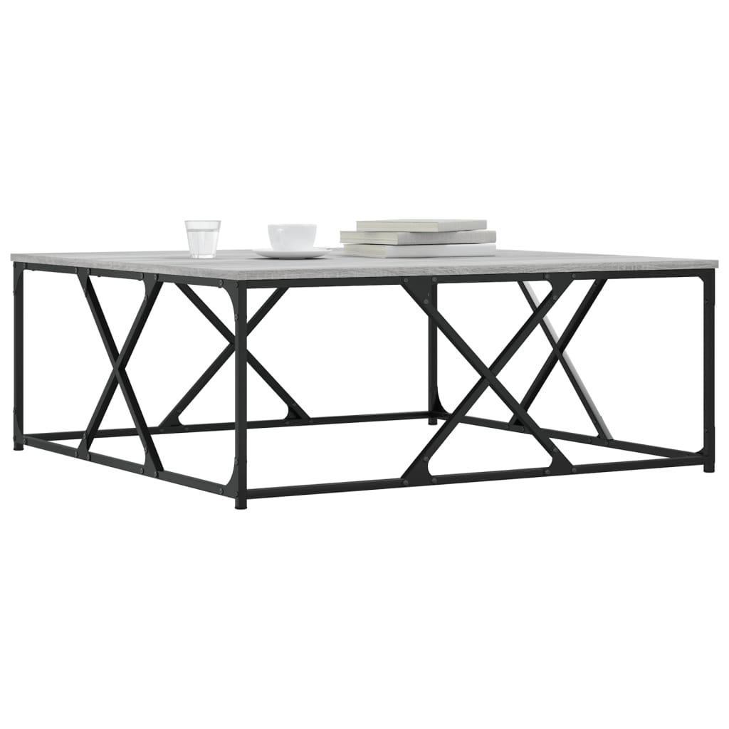 vidaXL Măsuță de cafea gri sonoma 100x100x40 cm lemn prelucrat