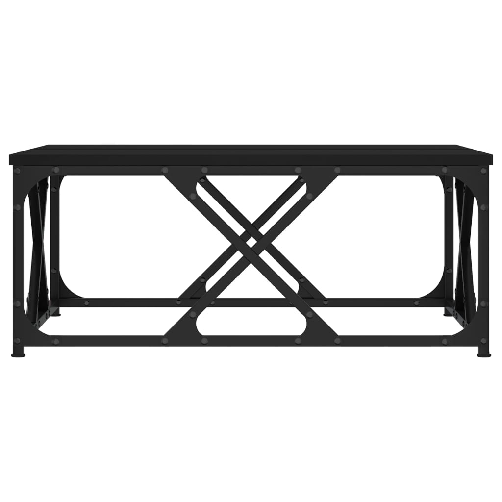 vidaXL Masă de cafea, negru, 70x70x30 cm, lemn prelucrat