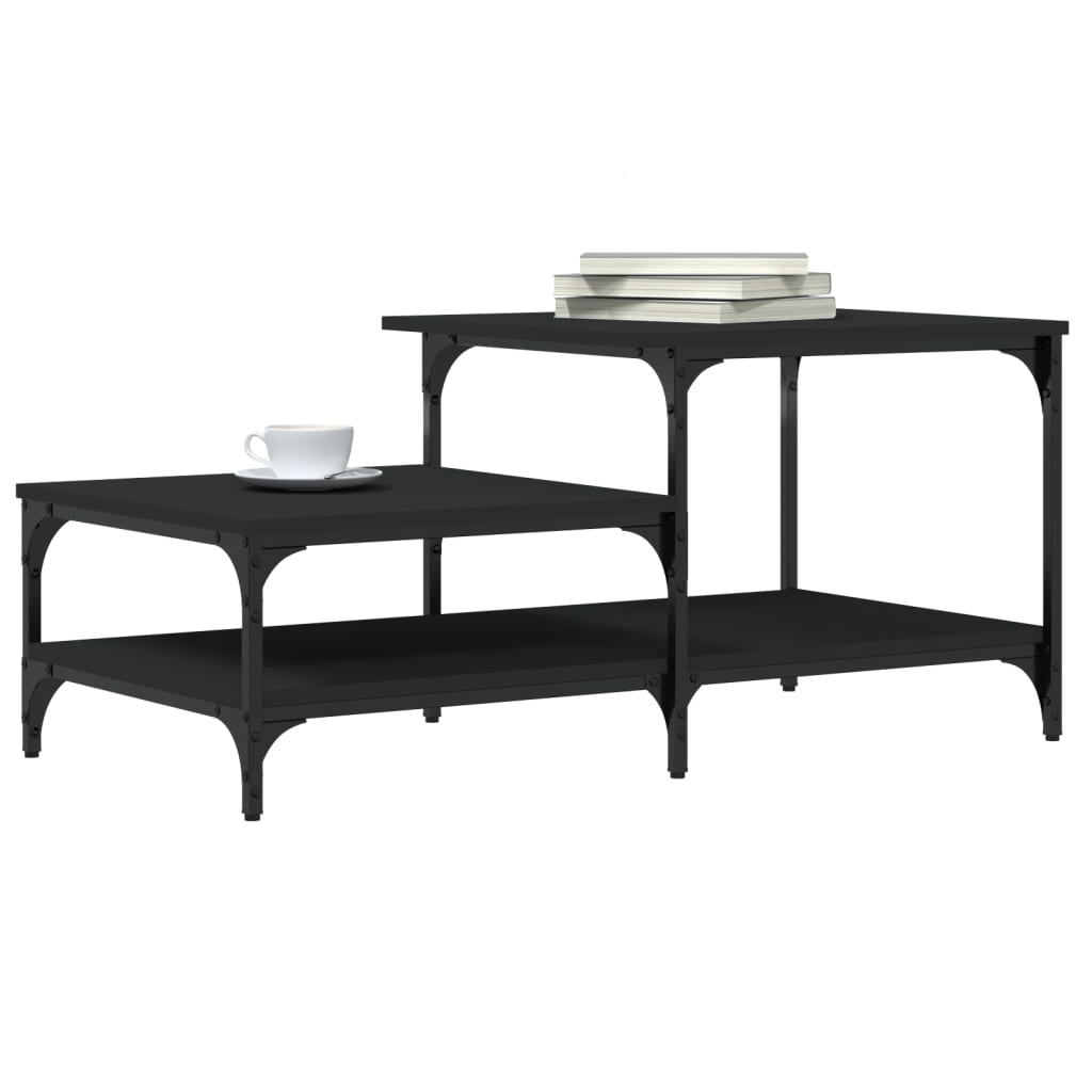 vidaXL Măsuță de cafea, negru, 100x50,5x45 cm, lemn prelucrat vidaXL Măsuță de cafea, negru, 100x50,5x45 cm, lemn prelucrat