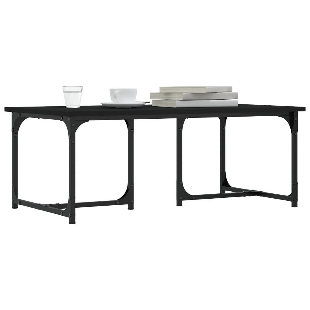 vidaXL Măsuță de cafea, negru, 90x50x35 cm, lemn prelucrat vidaXL Măsuță de cafea, negru, 90x50x35 cm, lemn prelucrat