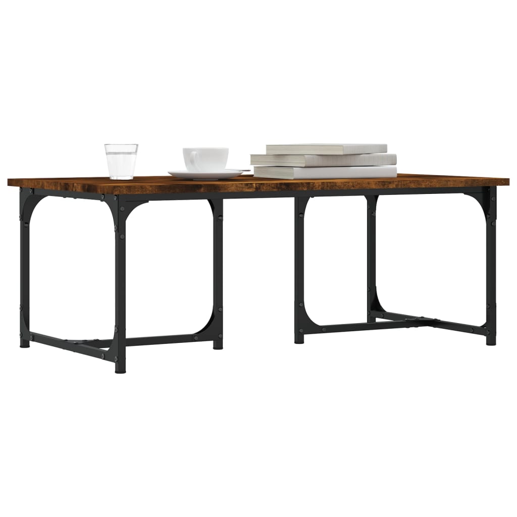 vidaXL Măsuță de cafea, stejar fumuriu, 90x50x35 cm, lemn prelucrat vidaXL Măsuță de cafea, stejar fumuriu, 90x50x35 cm, lemn prelucrat