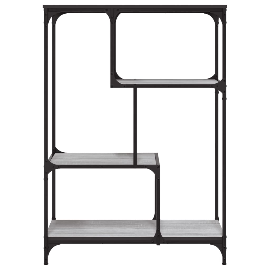 vidaXL Raft de cărți gri sonoma 81x36x115 cm lemn prelucrat/oțel vidaXL Raft de cărți gri sonoma 81x36x115 cm lemn prelucrat/oțel