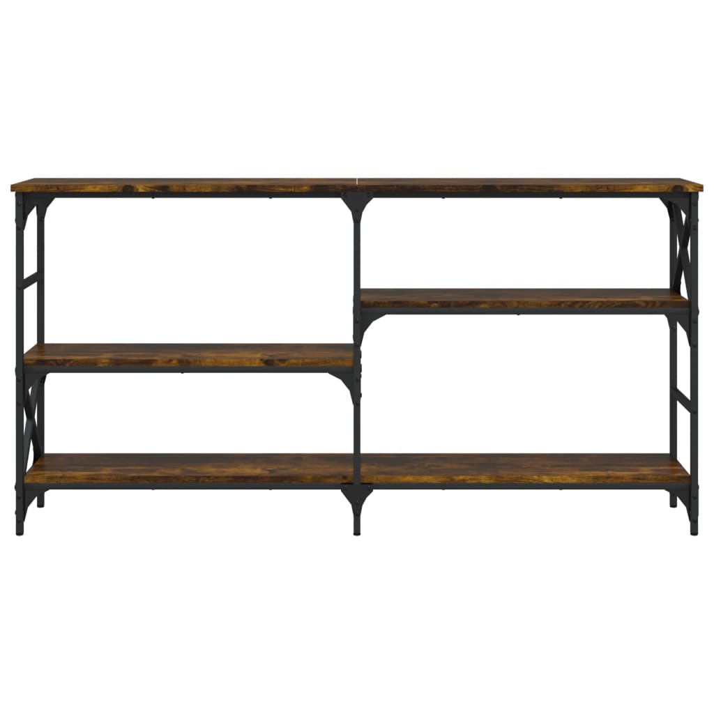 vidaXL Măsuță consolă, stejar fumuriu, 150x29x76,5 cm, lemn prelucrat