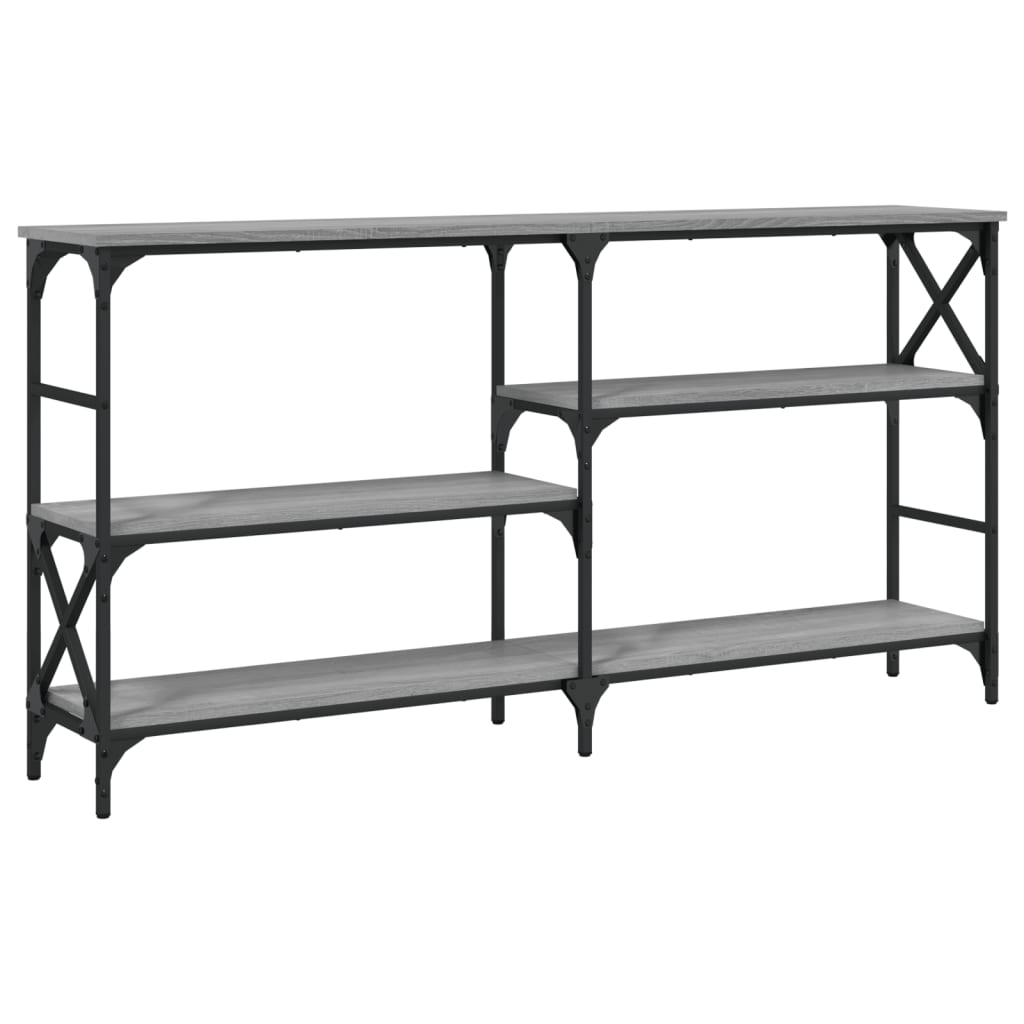 vidaXL Măsuță consolă, gri sonoma, 150x29x76,5 cm, lemn prelucrat vidaXL Măsuță consolă, gri sonoma, 150x29x76,5 cm, lemn prelucrat