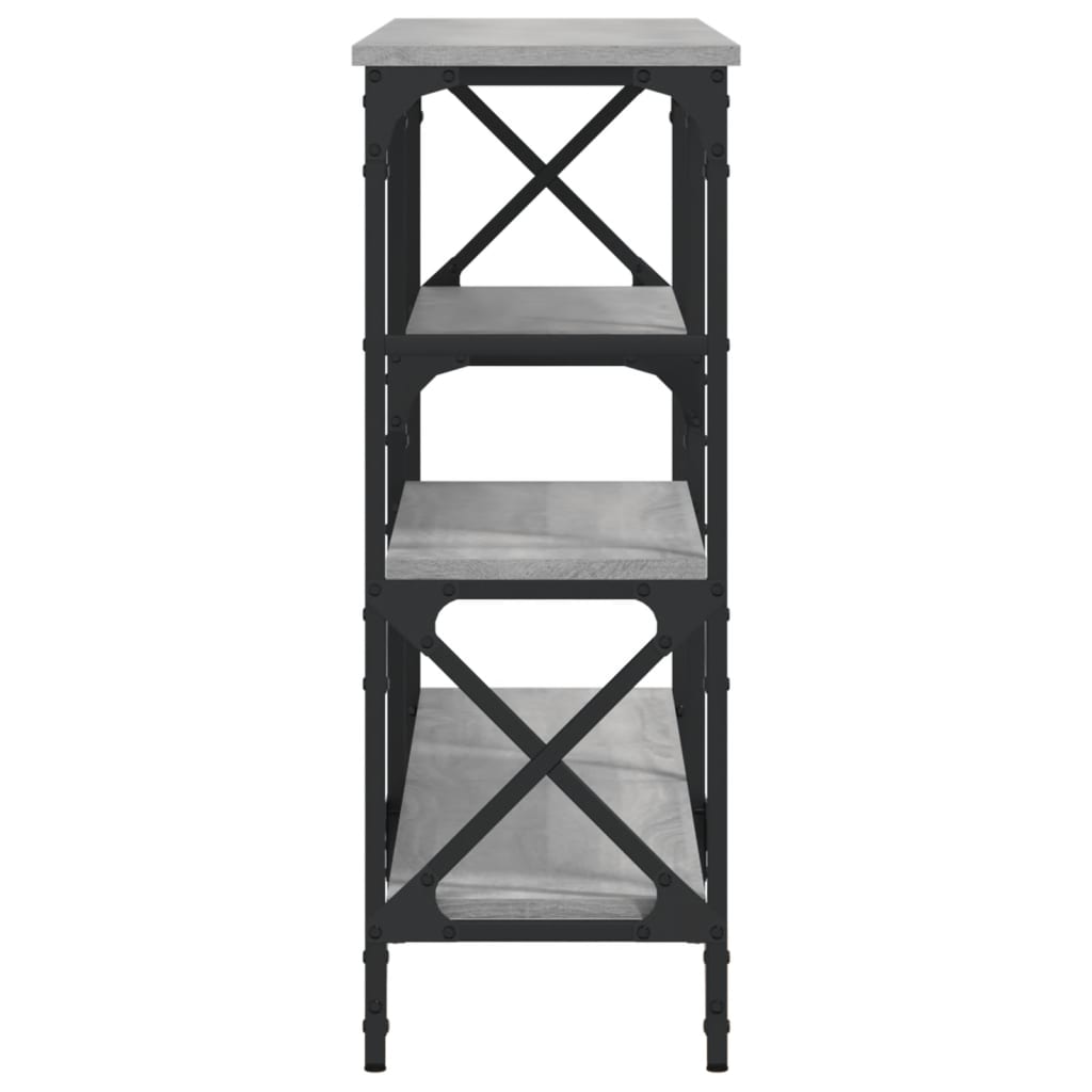 vidaXL Măsuță consolă, gri sonoma, 150x29x76,5 cm, lemn prelucrat vidaXL Măsuță consolă, gri sonoma, 150x29x76,5 cm, lemn prelucrat