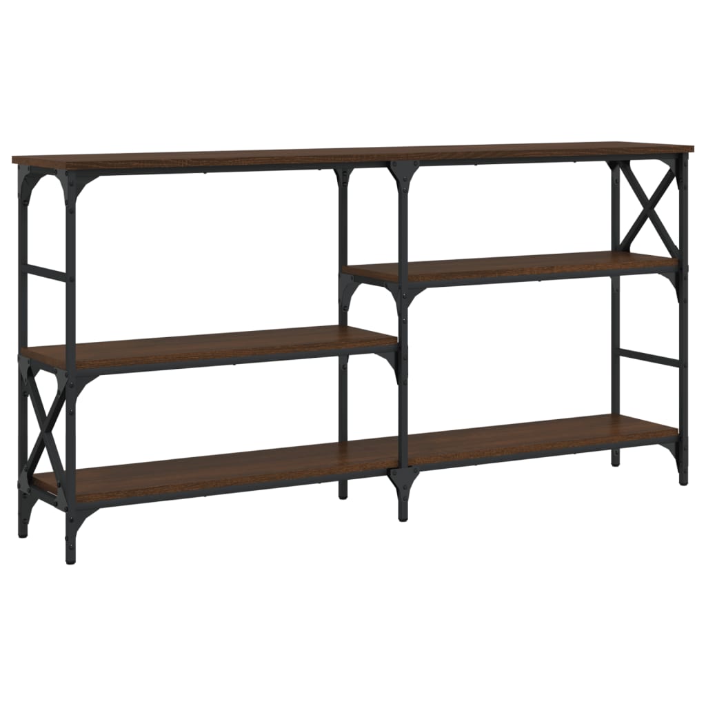 vidaXL Măsuță consolă, stejar maro, 150x29x76,5 cm, lemn prelucrat vidaXL Măsuță consolă, stejar maro, 150x29x76,5 cm, lemn prelucrat