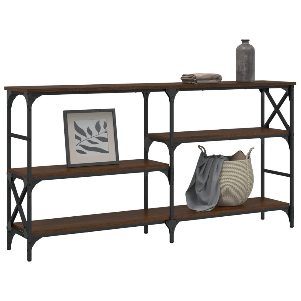 vidaXL Măsuță consolă, stejar maro, 150x29x76,5 cm, lemn prelucrat vidaXL Măsuță consolă, stejar maro, 150x29x76,5 cm, lemn prelucrat