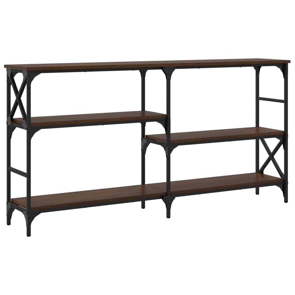 vidaXL Măsuță consolă, stejar maro, 150x29x76,5 cm, lemn prelucrat vidaXL Măsuță consolă, stejar maro, 150x29x76,5 cm, lemn prelucrat